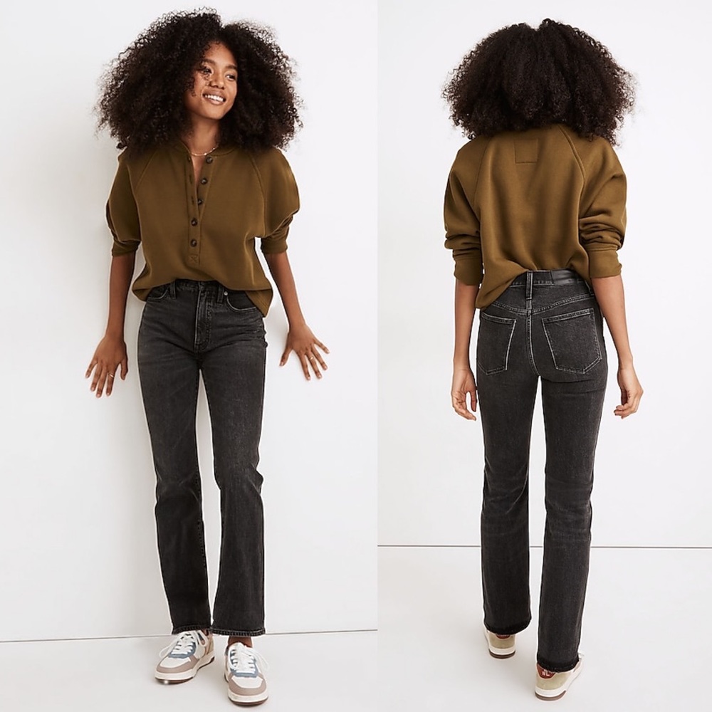 Madewell 90’s High Rise Bootcut 30 Lindale Black Wash NWOT